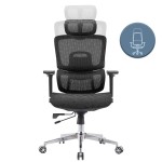 Fotel biurowy ergonomiczny obrotowy ERGONOBLE 3055 Czarny TKANINA