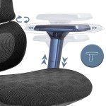 Fotel biurowy ergonomiczny obrotowy ERGONOBLE 3055 Czarny TKANINA