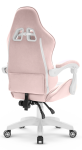 Fotel Gamingowy dla dzieci Hell's Chair Rainbow KIDS 2.0 Pink Różowy Tkanina Welurowa