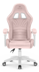 Fotel Gamingowy dla dzieci Hell's Chair Rainbow KIDS 2.0 Pink Różowy Tkanina Welurowa