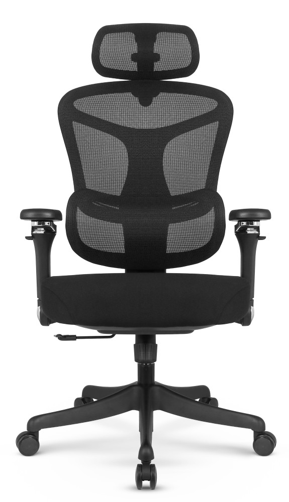 Fotel biurowy ergonomiczny obrotowy Hell's Chair HC- 1048 Black Czarny Tkanina Premium