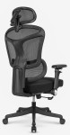 Fotel biurowy ergonomiczny obrotowy Hell's Chair HC- 1048 Black Czarny Tkanina Premium