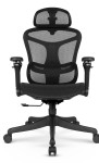 Fotel biurowy ergonomiczny obrotowy Hell's Chair HC- 1048 Black Czarny Full Mesh