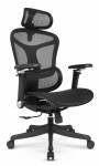 Fotel biurowy ergonomiczny obrotowy Hell's Chair HC- 1048 Black Czarny Full Mesh