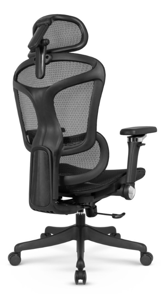Fotel biurowy ergonomiczny obrotowy Hell's Chair HC- 1048 Black Czarny Full Mesh