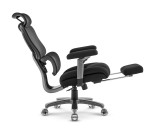Fotel biurowy ergonomiczny obrotowy Hell's Chair HC- 1063 Black Czarny Tkanina Premium XXL