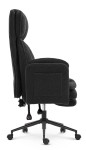 Fotel biurowy ergonomiczny obrotowy Hell's Chair HC- 1036 Black Czarny Tkanina Typu Teddy