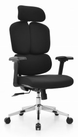 Outletowy Fotel biurowy ergonomiczny obrotowy Hell's Chair HC- 1053 Czarny TKANINA