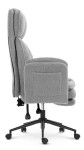 Fotel biurowy ergonomiczny obrotowy Hell's Chair HC- 1036 Light Grey Jasny Szary Tkanina Typu Teddy