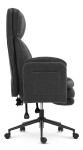 Fotel biurowy ergonomiczny obrotowy Hell's Chair HC- 1036 Dark Grey Ciemny Szary Tkanina Typu Teddy