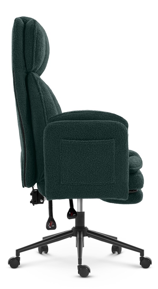 Fotel biurowy ergonomiczny obrotowy Hell's Chair HC- 1036 Green Zielony Tkanina Typu Teddy