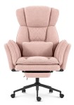 Fotel biurowy ergonomiczny obrotowy Hell's Chair HC- 1036 Pink Różowy Tkanina Typu Teddy