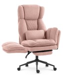 Fotel biurowy ergonomiczny obrotowy Hell's Chair HC- 1036 Pink Różowy Tkanina Typu Teddy