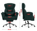 Fotel biurowy ergonomiczny obrotowy Hell's Chair HC- 1036 Green Zielony Tkanina Typu Teddy
