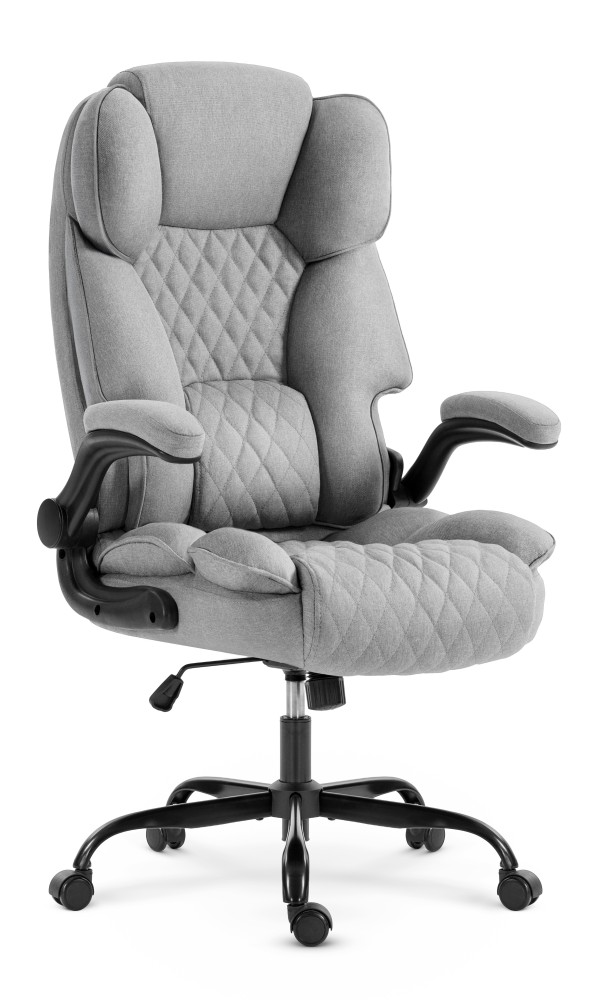 Fotel biurowy obrotowy Hell's Chair HC- 1033 Grey Szary Tkanina