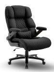 Fotel biurowy obrotowy Hell's Chair HC- 1034 Black Czarny Tkanina