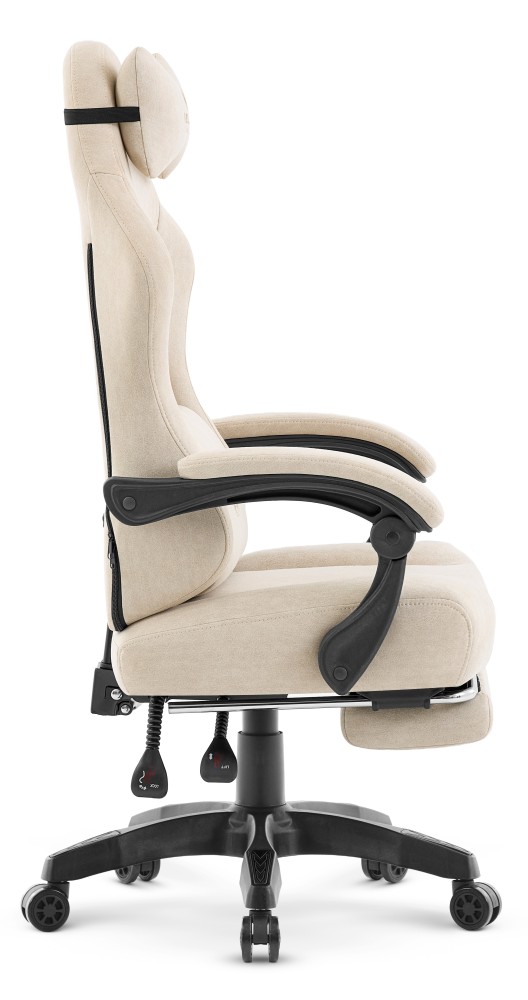 Fotel gamingowy Hell's Chair HC- 1018 Beige Beżowy Tkanina
