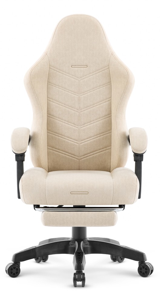 Fotel gamingowy Hell's Chair HC- 1018 Beige Beżowy Tkanina