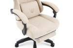 Fotel gamingowy Hell's Chair HC- 1018 Beige Beżowy Tkanina
