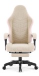Fotel gamingowy Hell's Chair HC- 1018 Beige Pink Beżowo Różowy Tkanina