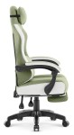 Fotel gamingowy Hell's Chair HC- 1018 Green White Szałwiowy Tkanina