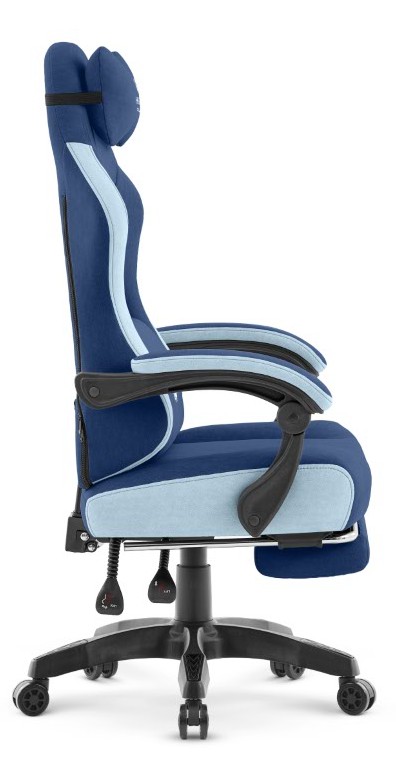 Fotel gamingowy Hell's Chair HC- 1018 Blue Niebieski Tkanina
