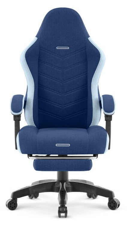 Fotel gamingowy Hell's Chair HC- 1018 Blue Niebieski Tkanina