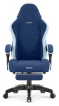 Fotel gamingowy Hell's Chair HC- 1018 Blue Niebieski Tkanina