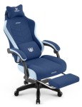 Fotel gamingowy Hell's Chair HC- 1018 Blue Niebieski Tkanina
