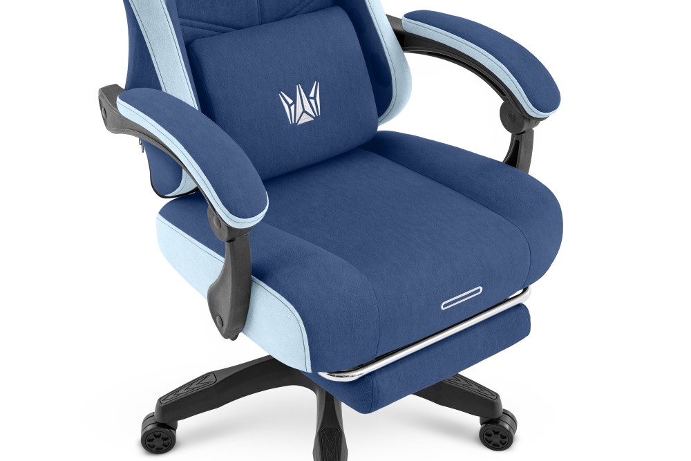 Fotel gamingowy Hell's Chair HC- 1018 Blue Niebieski Tkanina