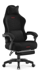 Fotel gamingowy Hell's Chair HC- 1018 Black Czarny Tkanina   