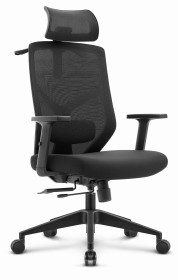 Outletowy fotel biurowy ergonomiczny obrotowy Hell's Chair HC- 1052 Czarny TKANINA