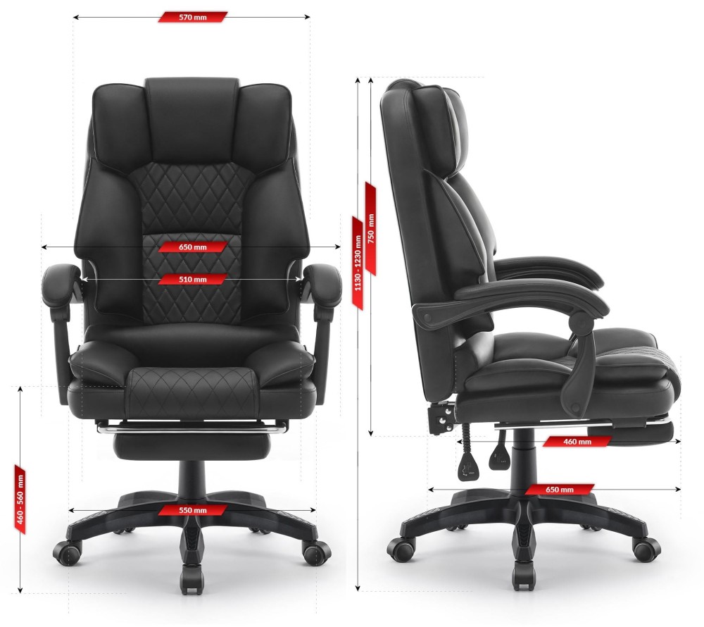Fotel biurowy obrotowy Hell's Chair HC- 1031 Black