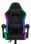 Outletowy FOTEL GAMINGOWY Biurowy Obrotowy Hell's Chair HC- 1000 Black LED RGB