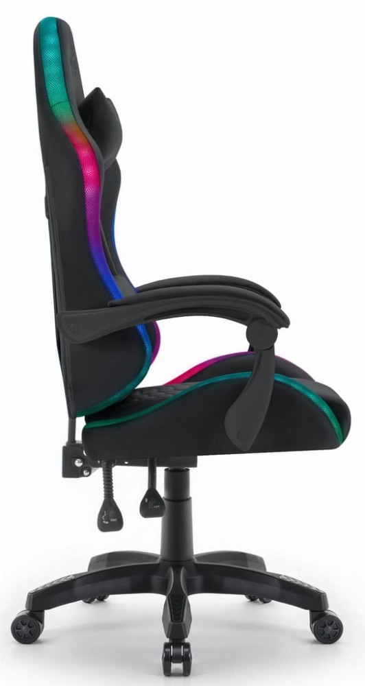 Outletowy FOTEL GAMINGOWY Biurowy Obrotowy Hell's Chair HC- 1000 Black LED RGB