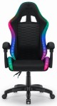 Outletowy FOTEL GAMINGOWY Biurowy Obrotowy Hell's Chair HC- 1000 Black LED RGB