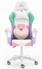 Fotel Gamingowy Hell's Chair Rainbow Różowy Pink