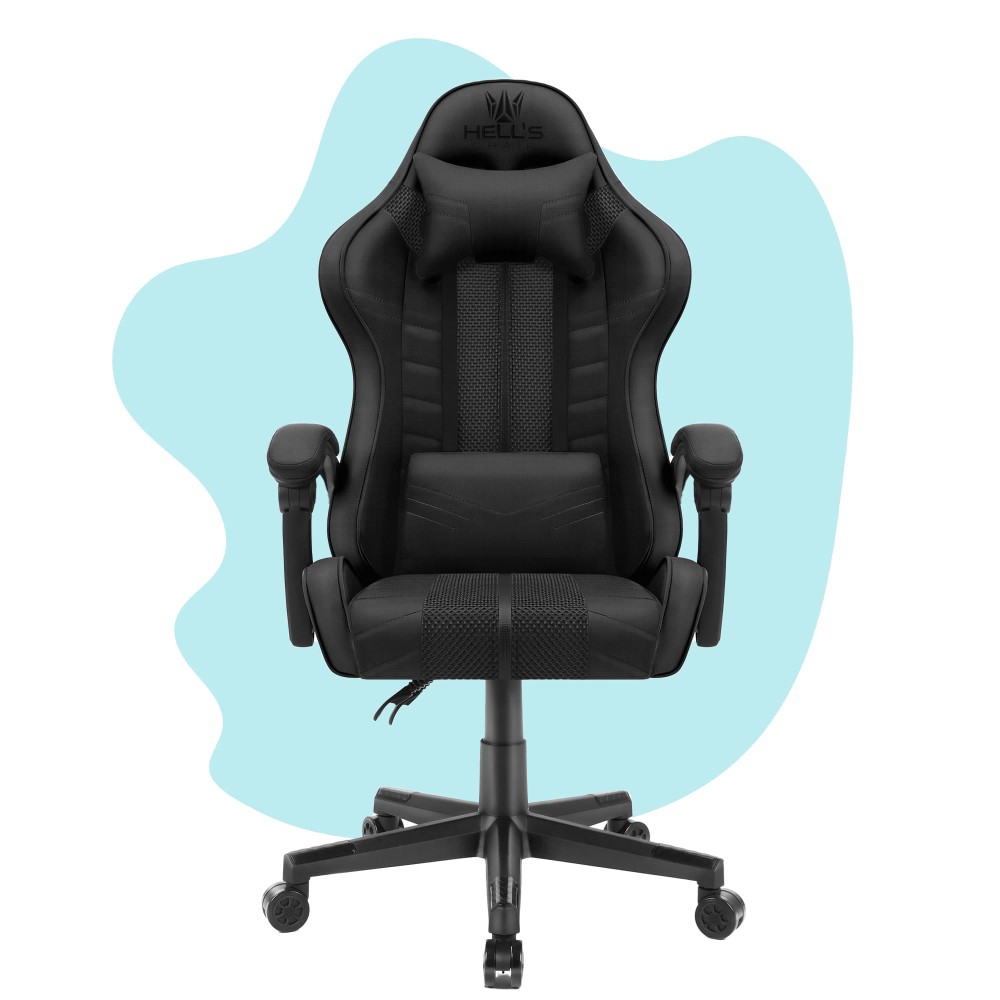 Fotel gamingowy dla dzieci Hell's Chair HC- 1004 KIDS Czarny Tkanina