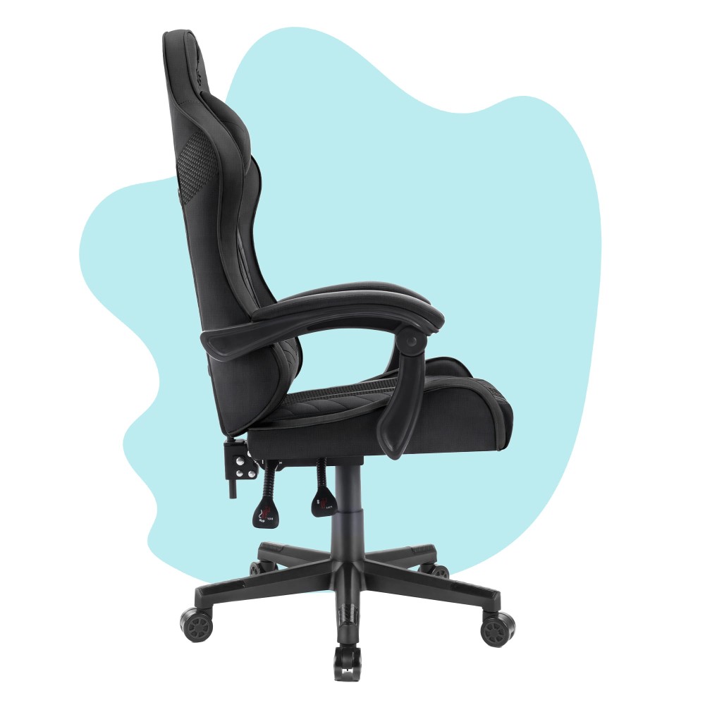 Fotel gamingowy dla dzieci Hell's Chair HC- 1004 KIDS Czarny Tkanina