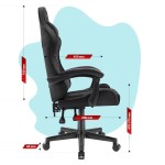 Fotel gamingowy dla dzieci Hell's Chair HC- 1004 KIDS Czarny Tkanina