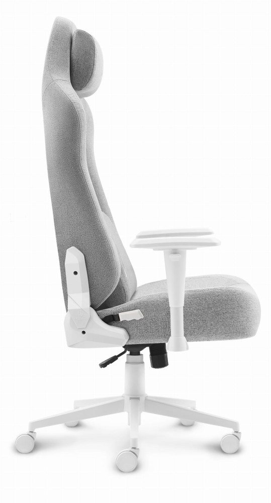 Outletowy Fotel gamingowy Hell's Chair HC- 1009 XXL White Gray Biały Szary Tkanina
