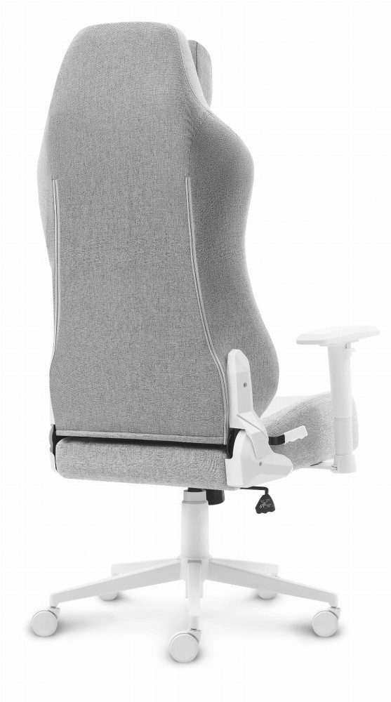 Outletowy Fotel gamingowy Hell's Chair HC- 1009 XXL White Gray Biały Szary Tkanina