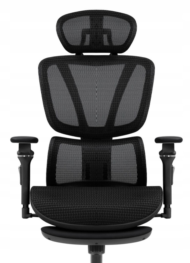 Outletowy Fotel biurowy ergonomiczny obrotowy Hell's Chair HC- 1044 Czarny TKANINA