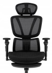 Outletowy Fotel biurowy ergonomiczny obrotowy Hell's Chair HC- 1044 Czarny TKANINA