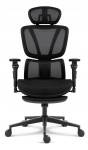 Outletowy Fotel biurowy ergonomiczny obrotowy Hell's Chair HC- 1044 Czarny TKANINA