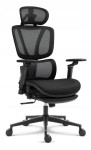 Outletowy Fotel biurowy ergonomiczny obrotowy Hell's Chair HC- 1044 Czarny TKANINA