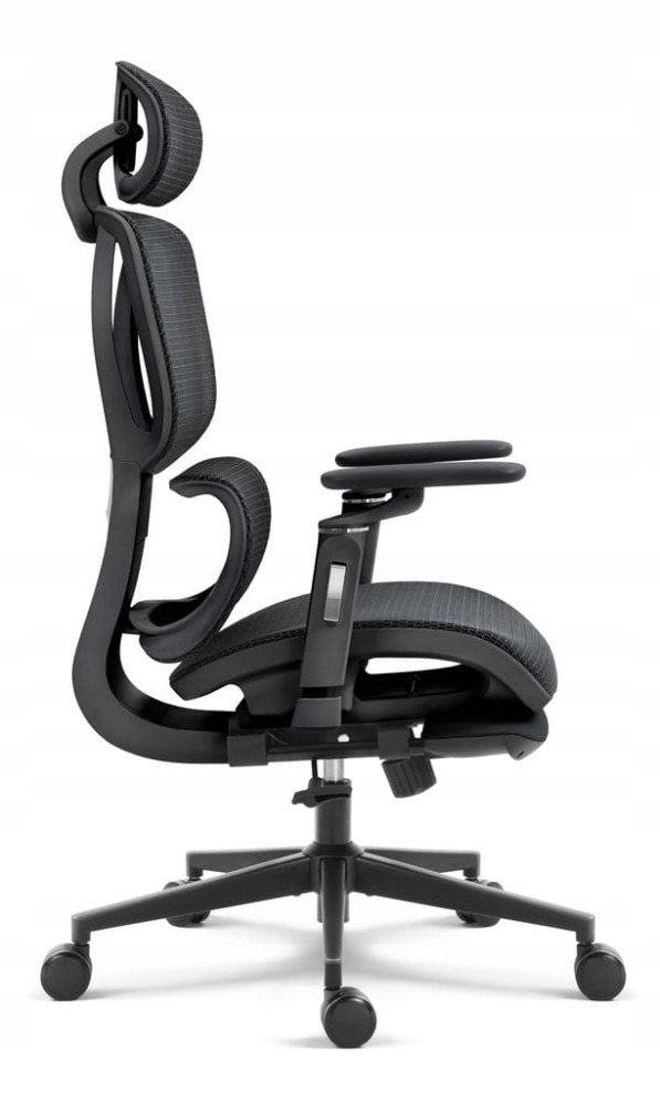 Outletowy Fotel biurowy ergonomiczny obrotowy Hell's Chair HC- 1044 Czarny TKANINA