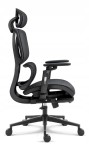Outletowy Fotel biurowy ergonomiczny obrotowy Hell's Chair HC- 1044 Czarny TKANINA
