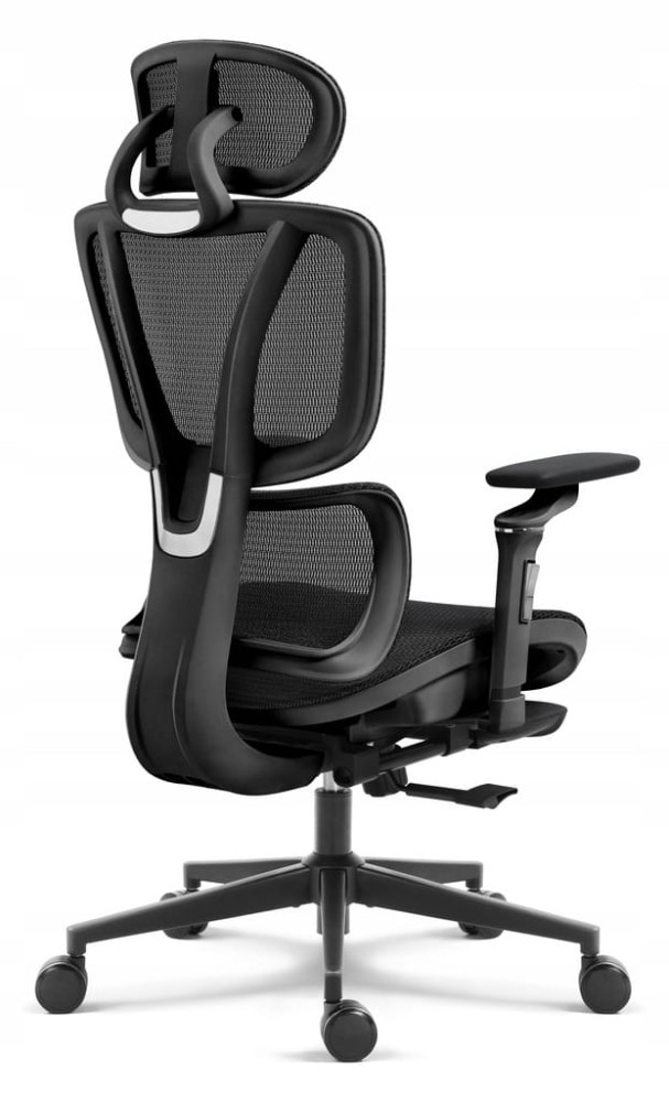 Outletowy Fotel biurowy ergonomiczny obrotowy Hell's Chair HC- 1044 Czarny TKANINA