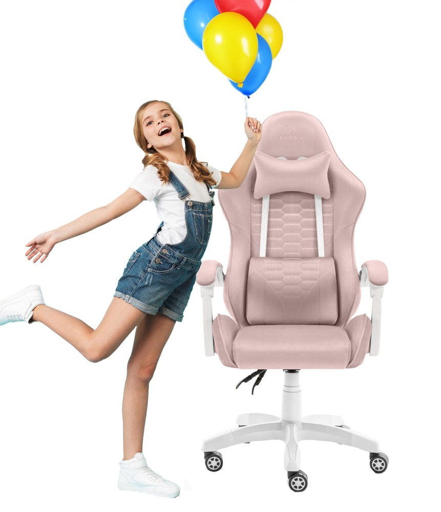 Outletowy Fotel gamingowy dla dzieci Hell's Chair HC- 1000 Kids Pink Różowy Tkanina